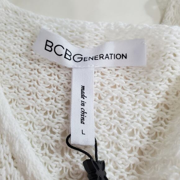 NWT BCBGeneration | Crochet Drawstring Tank Top Cover Up Tunic - Picture 6 of 11